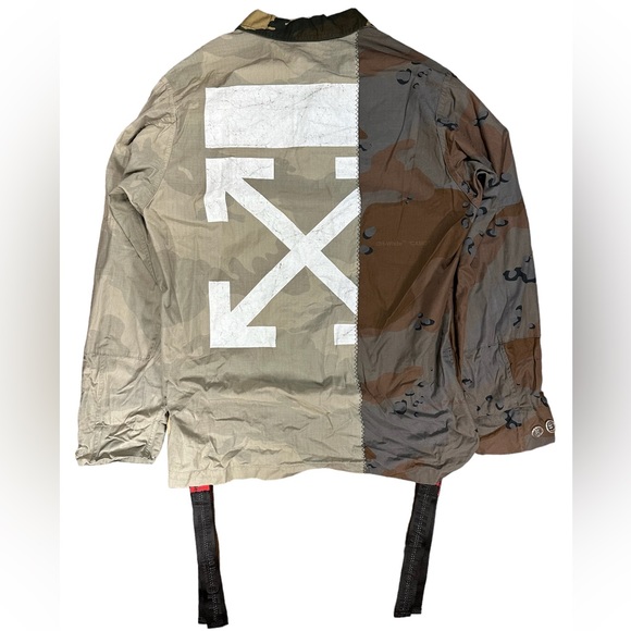 OFF-WHITE RECONSTRUCTED CAMO FIELD JACKET By Virgil Abloh Size Large - Picture 2 of 15